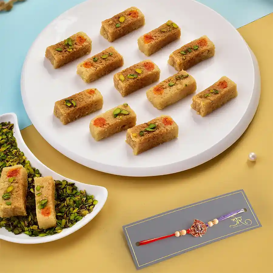 Elegant Ganesh Rakhi Set