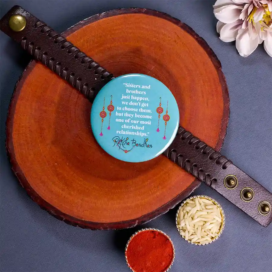 Festive Spirit Personalize Badge Rakhi