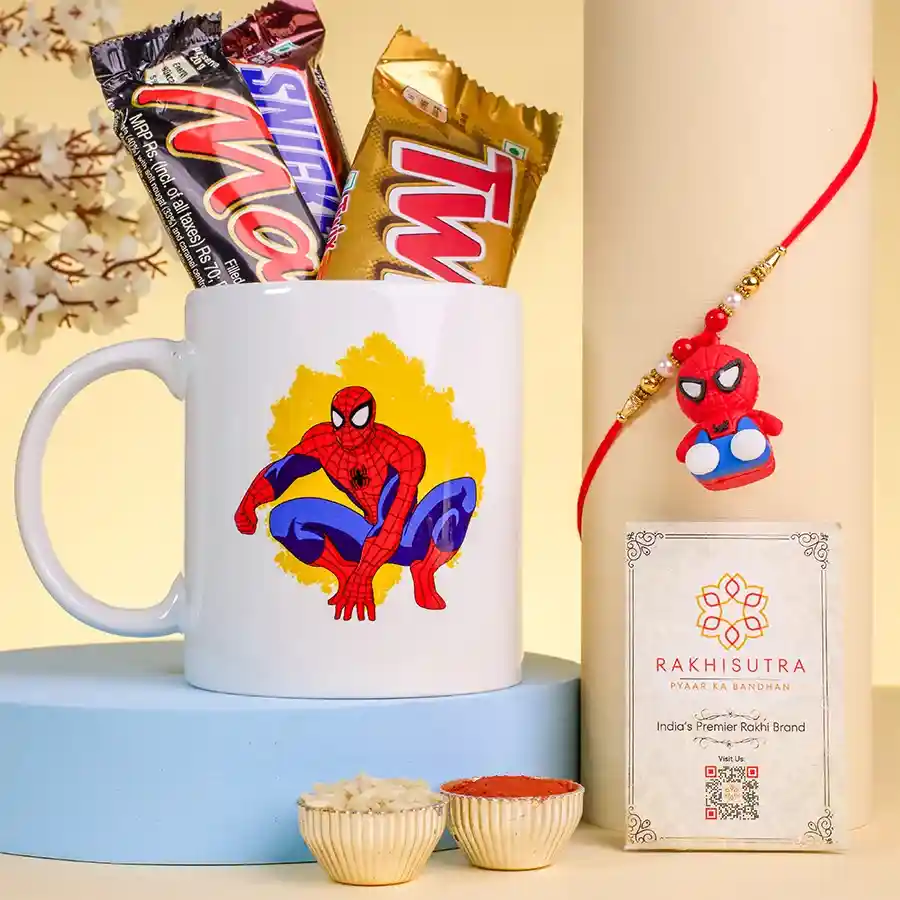 Stylish Spider Man Rakhi N Choco Delight Set