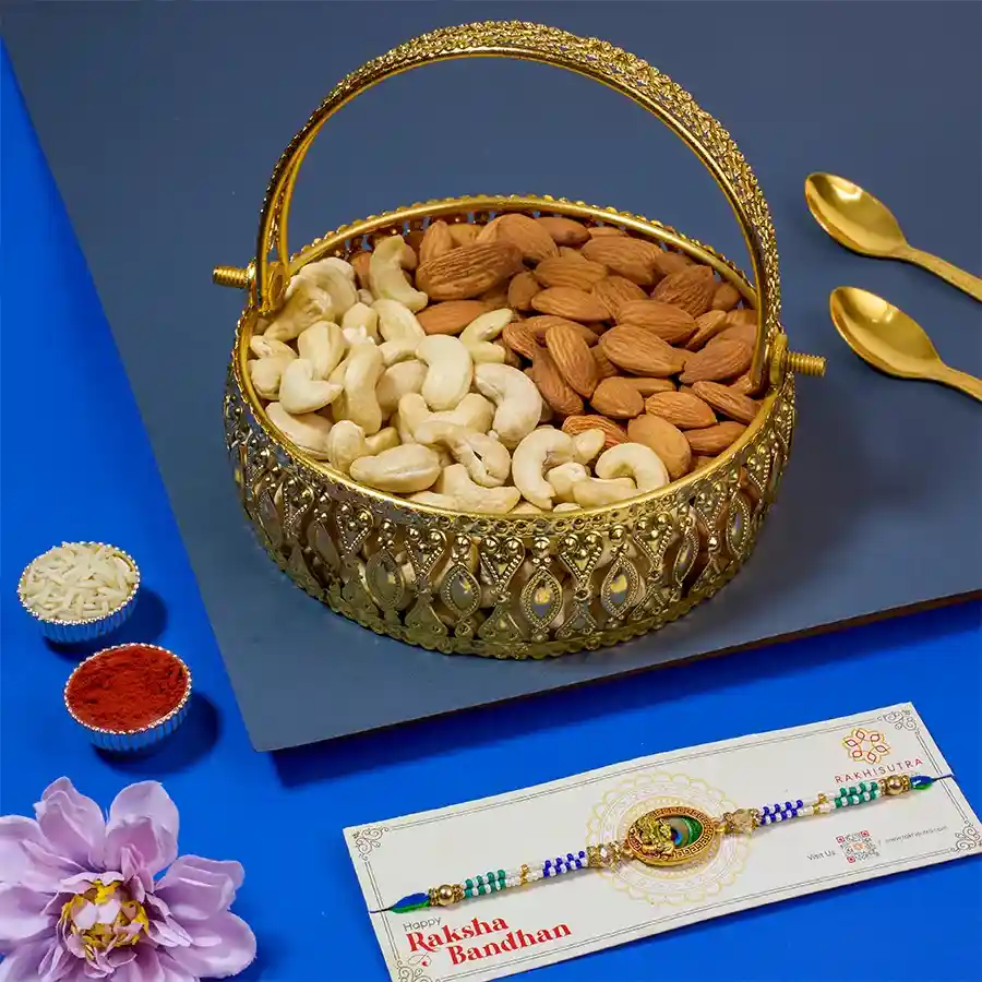 Rakhi Blessings N Nutty Delights Basket