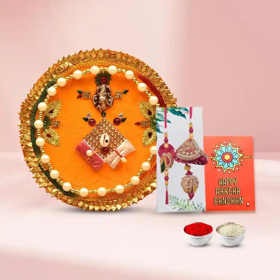 Designer Pooja Thali n Lumba for Sister/Niece