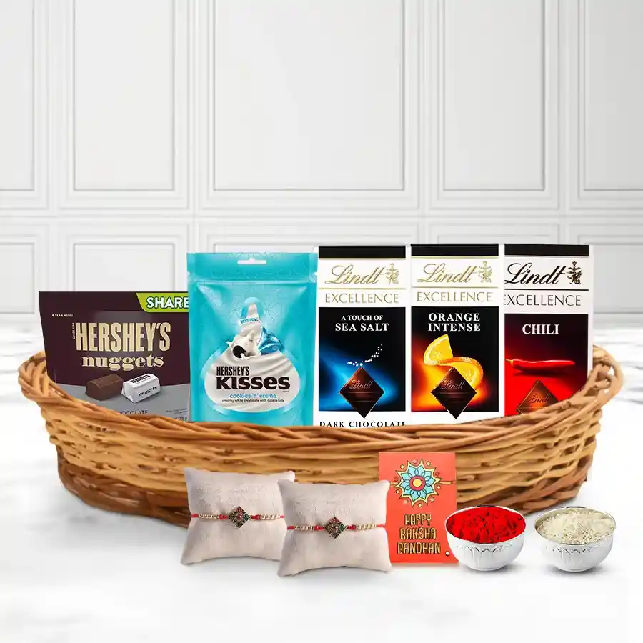 Imported Chocolates with Designer Rakhi Set