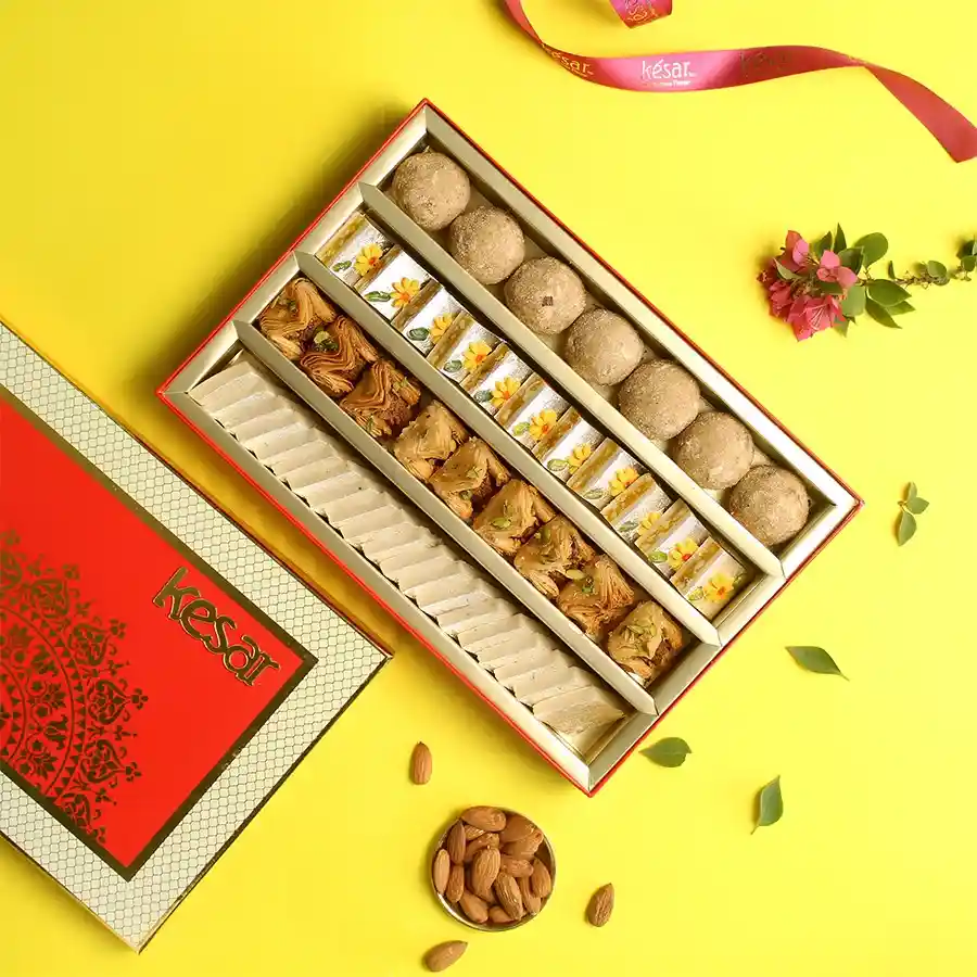 The Indian Celebration Sweets Box by Kesar