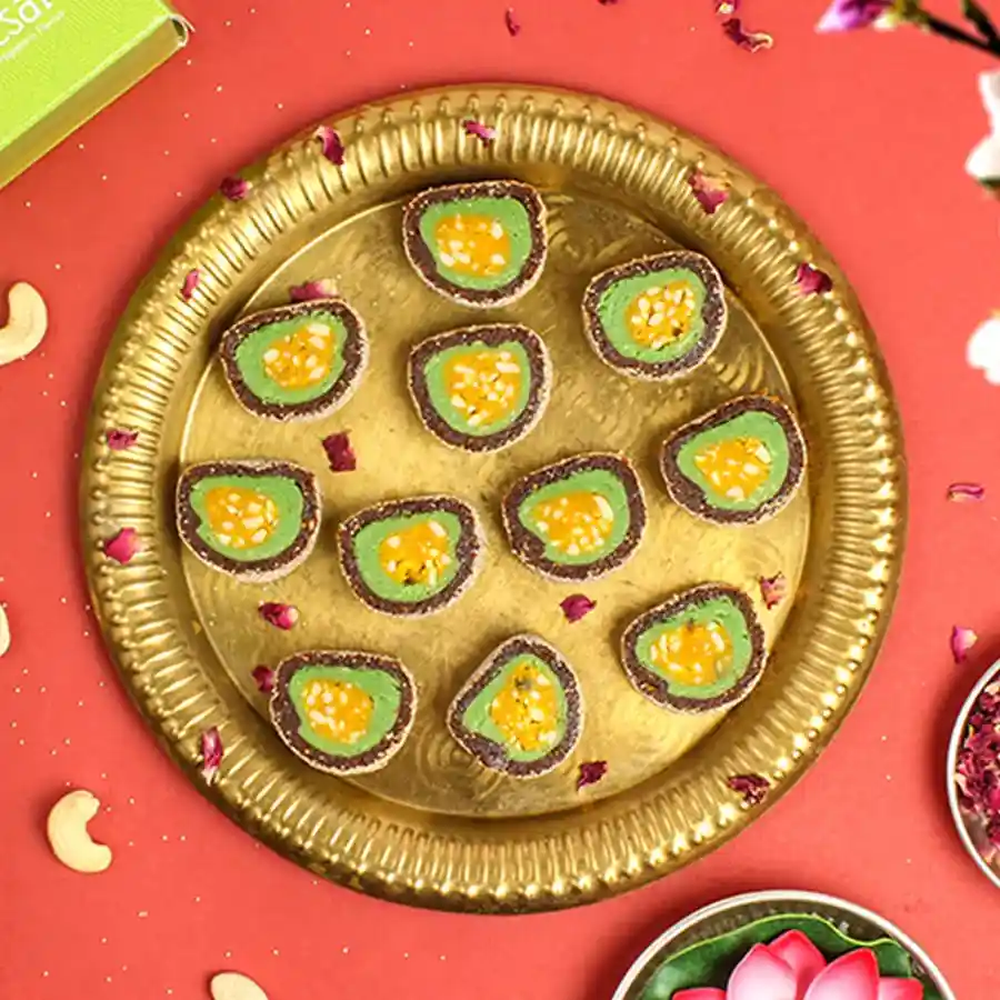 Scrumptious Kaju Anjeer Roll from Kesar