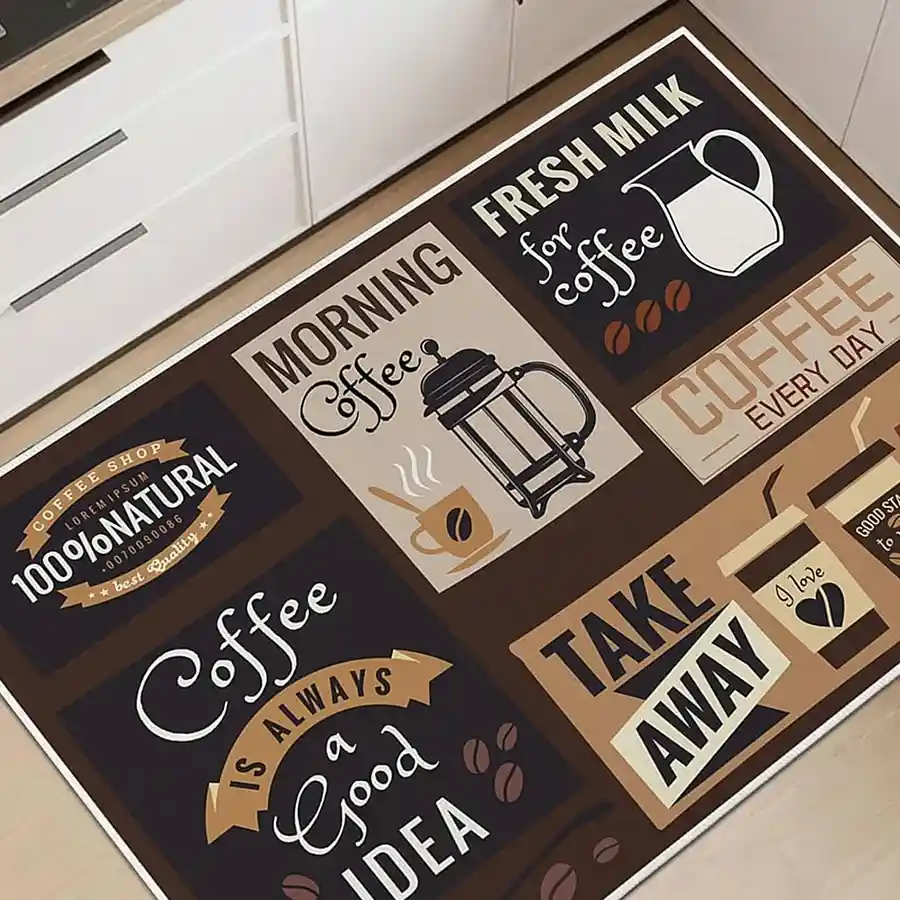 Cozy Anti-Skid Kitchen Mat Duo in vibrant red, perfect for safety and style in the kitchen.