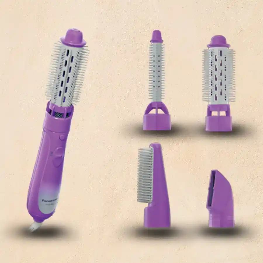 Ultimate Panasonic Hair Styler for Women with multiple attachments and swivel cord.