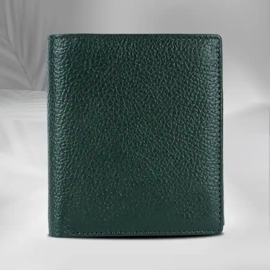 Stylish Sea Green RFID Bi-Fold Leather Wallet for men.