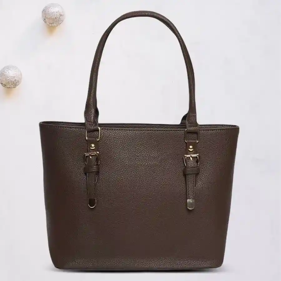 Coffee Brown Leather Shoulder Bag designed for stylish women.