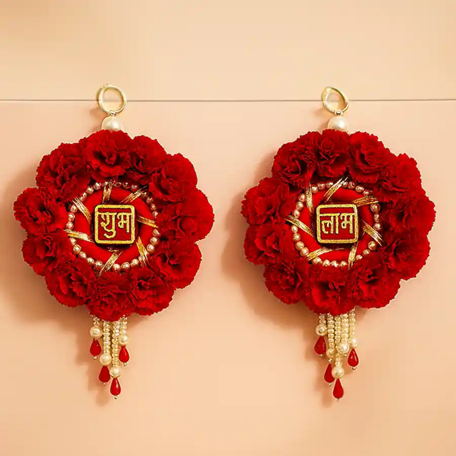 Rajasthani Subh Labh Entrance Door Hanging in vibrant colors.