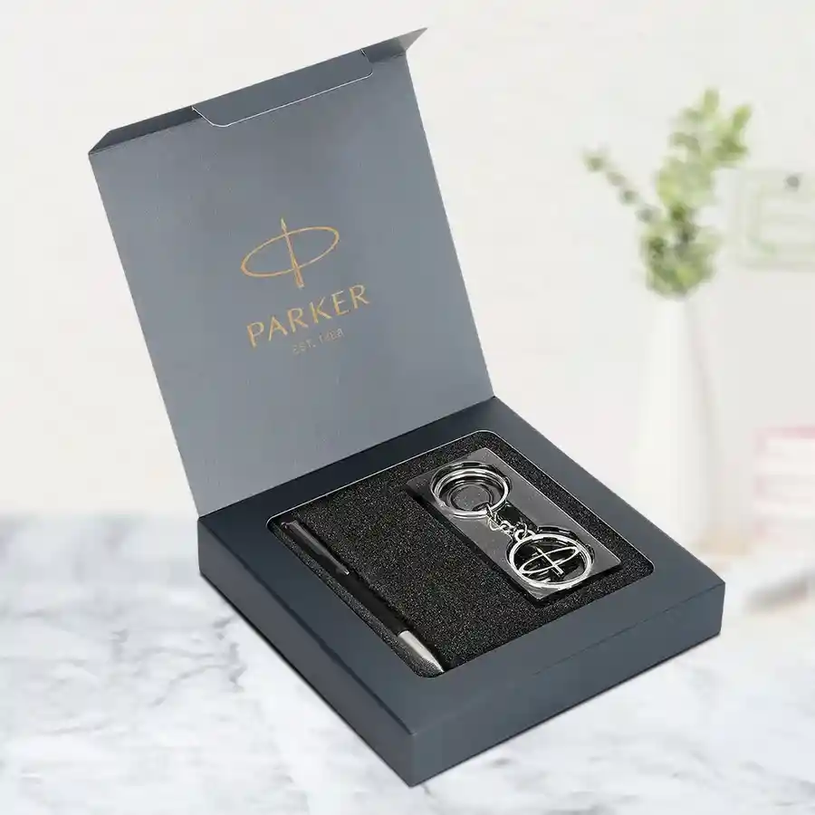 Parker Vector Roller Ball Pen and stylish Parker Key Chain for celebrations.