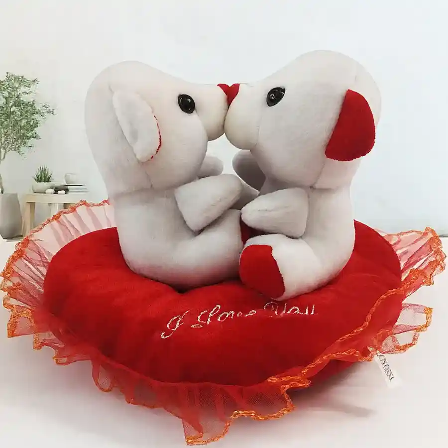 Cuddly Singing Teddy that kisses and sings, perfect gift for expressing love.
