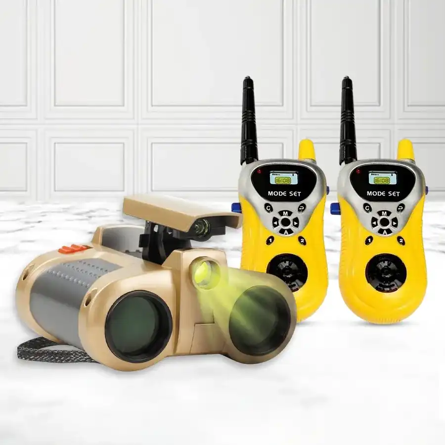 Marvelous Night Scope Binocular with Pop-Up Light N Walkie Talkie Toy for outdoor adventures.