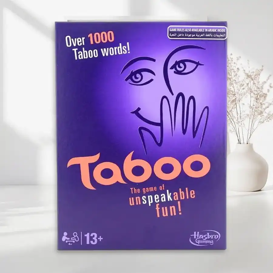 Hasbro Gaming Taboo Board Game, a fun guessing game for families.