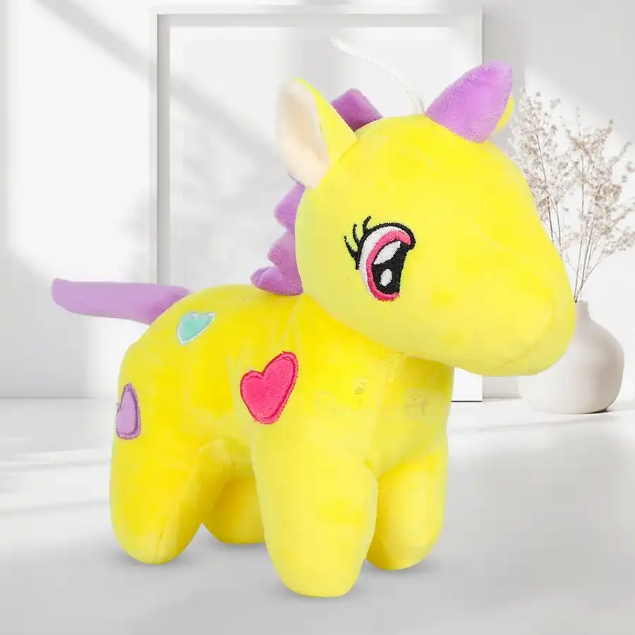 Sweet Unicorn Plush Toy for Kids, 9 inches, perfect for cuddles and playtime.