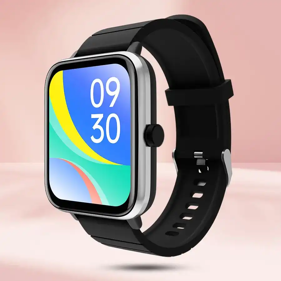 Black Zebronics DRIP Smart Watch featuring Bluetooth calling and fitness tracking capabilities.