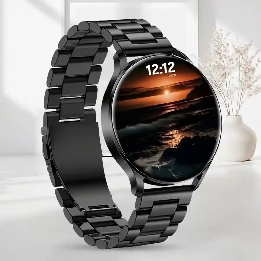 Sleek Black BT Calling Smartwatch