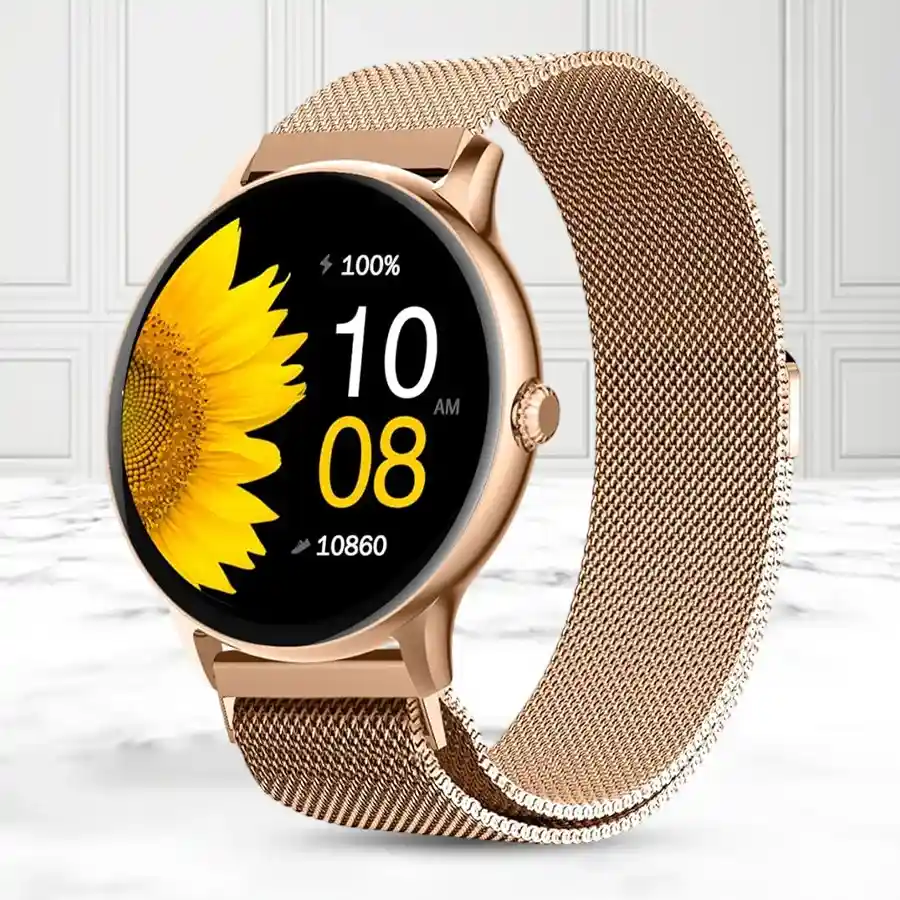 Fire-Boltt Phoenix Ultra Smartwatch in Gold with advanced features and sleek design.