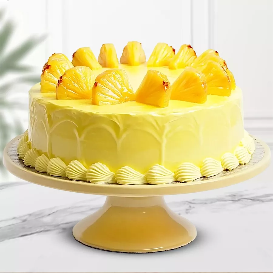 1/2 Kg Eggless Pineapple Cake, a delightful treat for gifting.