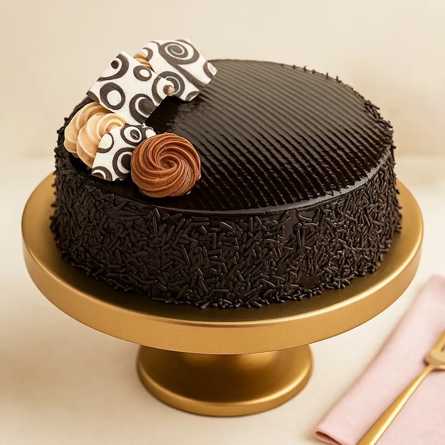 Luxurious 2.2 lbs Chocolate Truffle Cake, perfect for gifting.