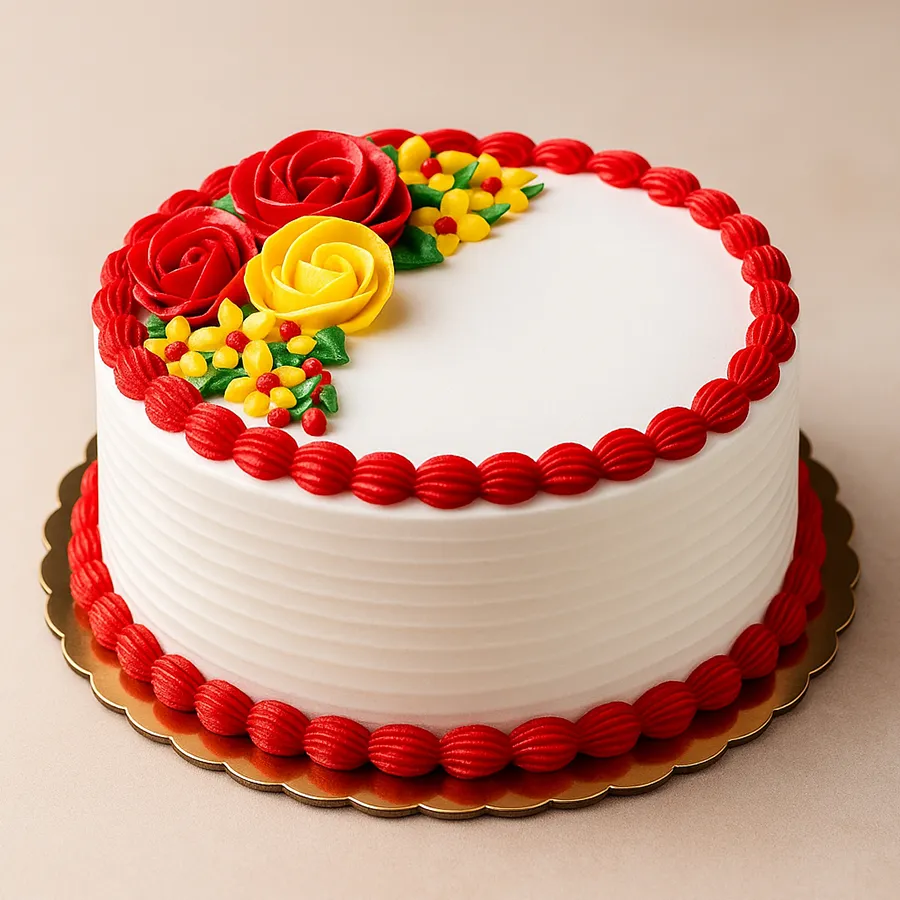 A charming 1 lb Vanilla Cake, perfect for gifting during special occasions.