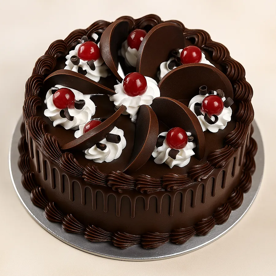A mouth-watering 1 Lb Chocolate Cake, perfect for sharing heartfelt moments.