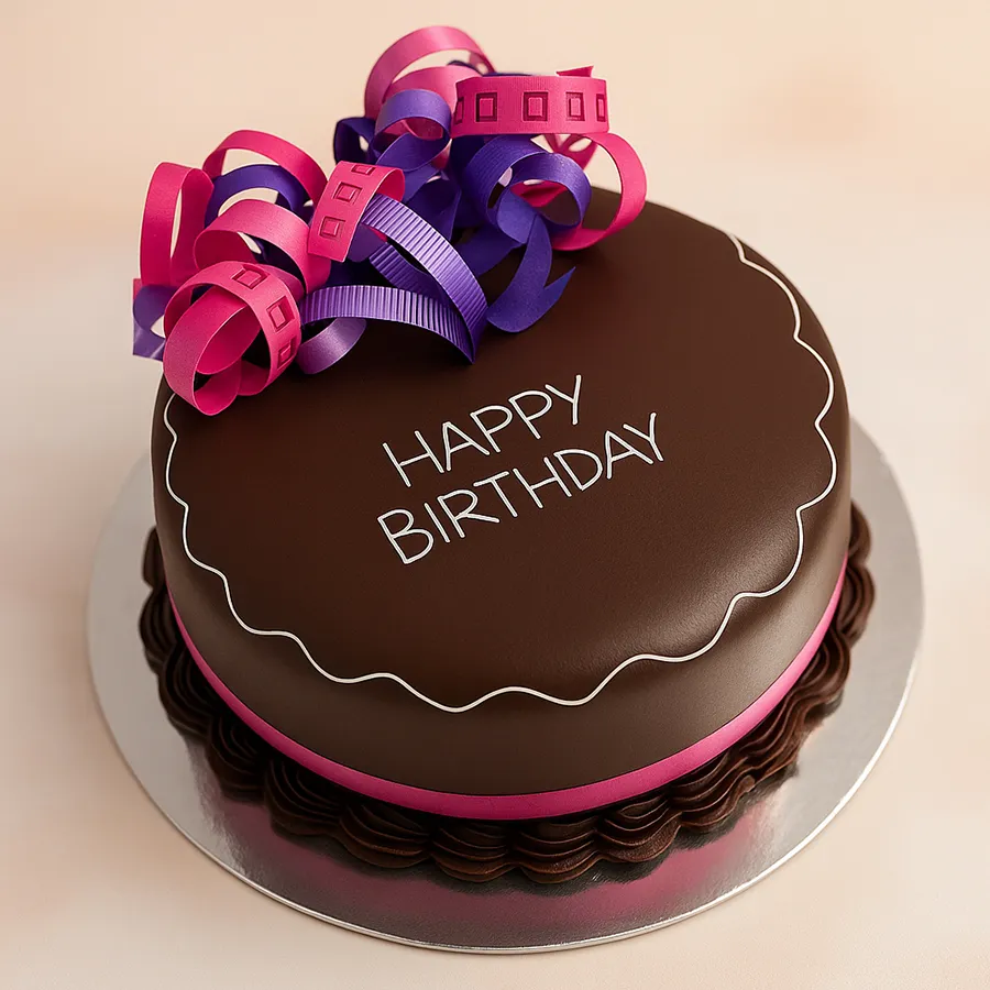 Irresistible 2.2 lbs chocolate birthday cake, perfect for celebrations.