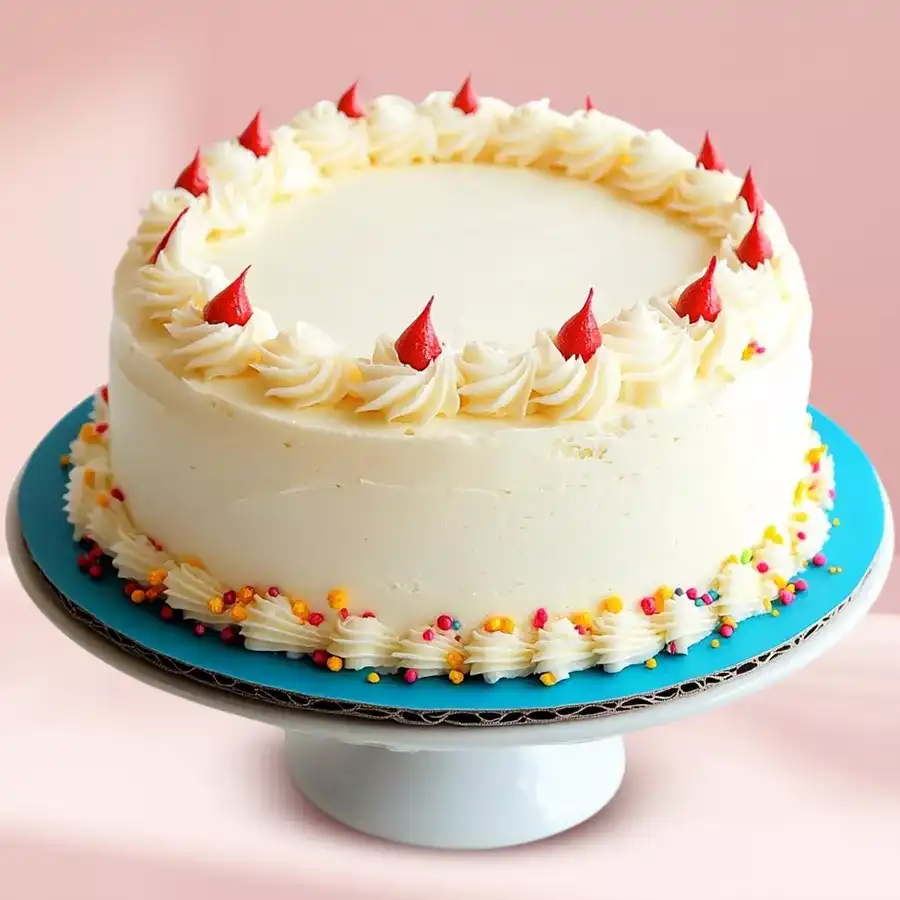 1 Lb Heavenly Vanilla Cake from 3/4 Star Bakery, freshly baked and perfect for gifting.