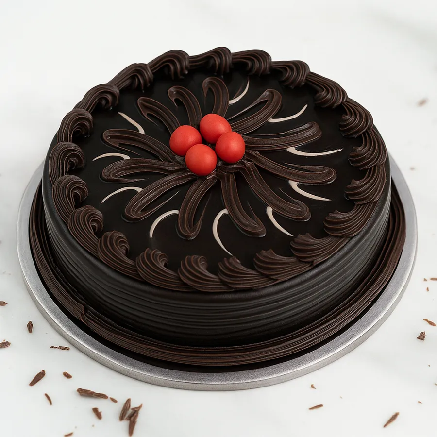 1 lb Chocolate Truffle Cake from 3/4 Star Bakery, perfect gift for celebrations.