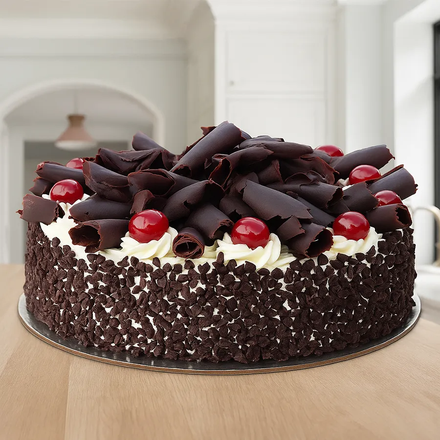 Tasty Black Forest Cake from 3/4 Star Bakery, 2.2 lbs, perfect for gifting.