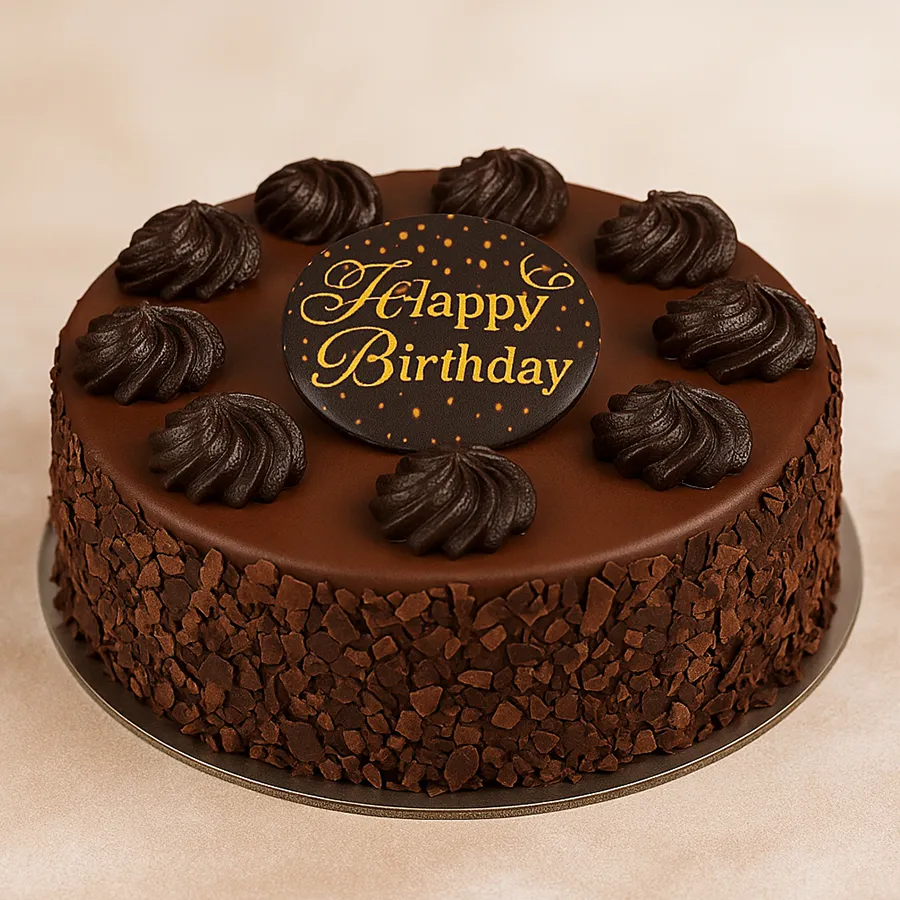 2.2 lbs Chocolate Cake for birthdays from 3/4 Star Bakery, perfect for making loved ones smile.
