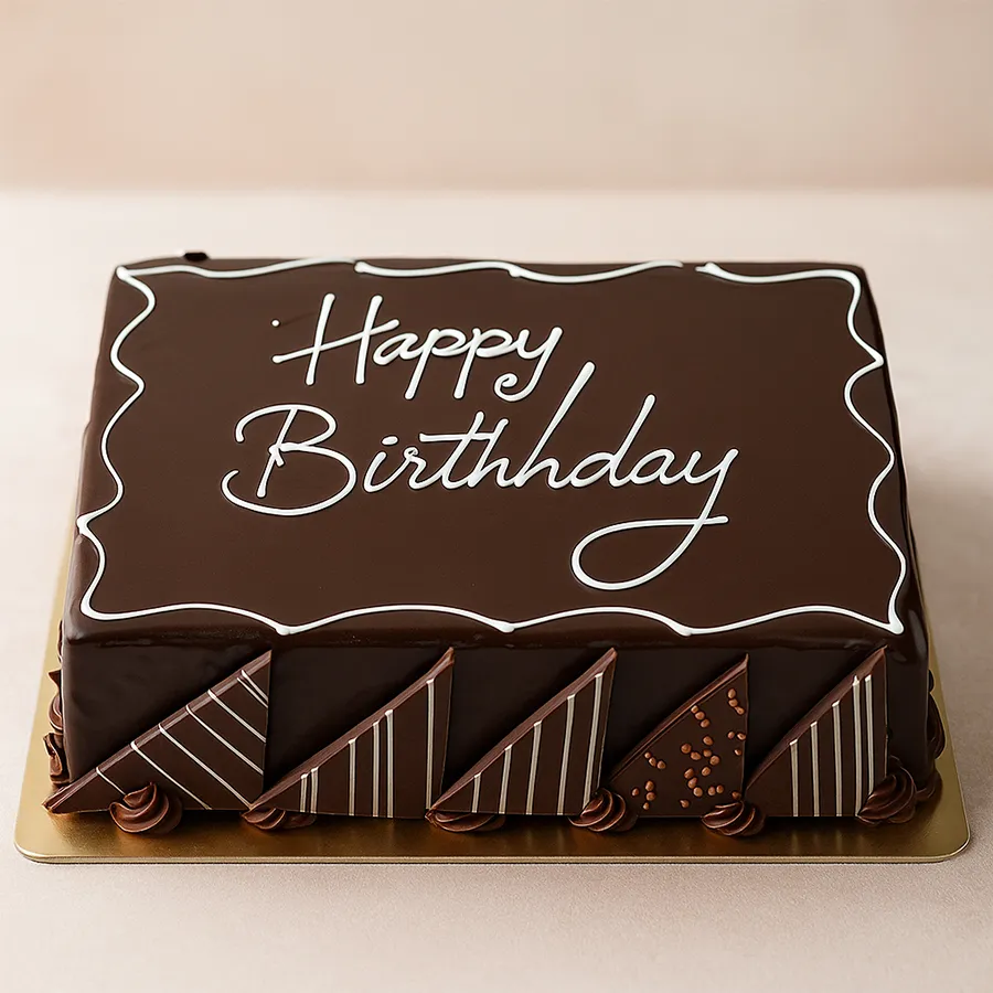 A beautifully crafted 1/2 kg Eggless Choco Cake, perfect for celebrating special occasions and sharing love.