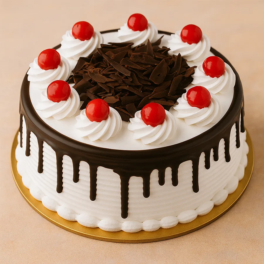 Decadent Eggless Black Forest Cake, perfect for celebrations.