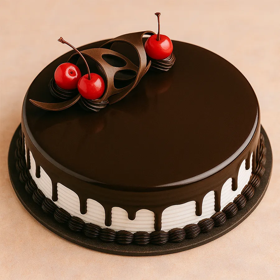 Heavenly Eggless Chocolate Indulgence Cake, 500 grams of rich, eggless chocolate goodness.