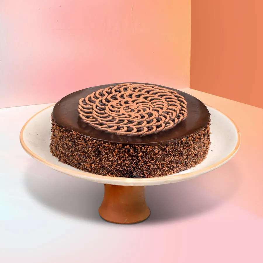 Rich Eggless Chocolaty Truffle Cake, 500 grams, perfect for gifting.