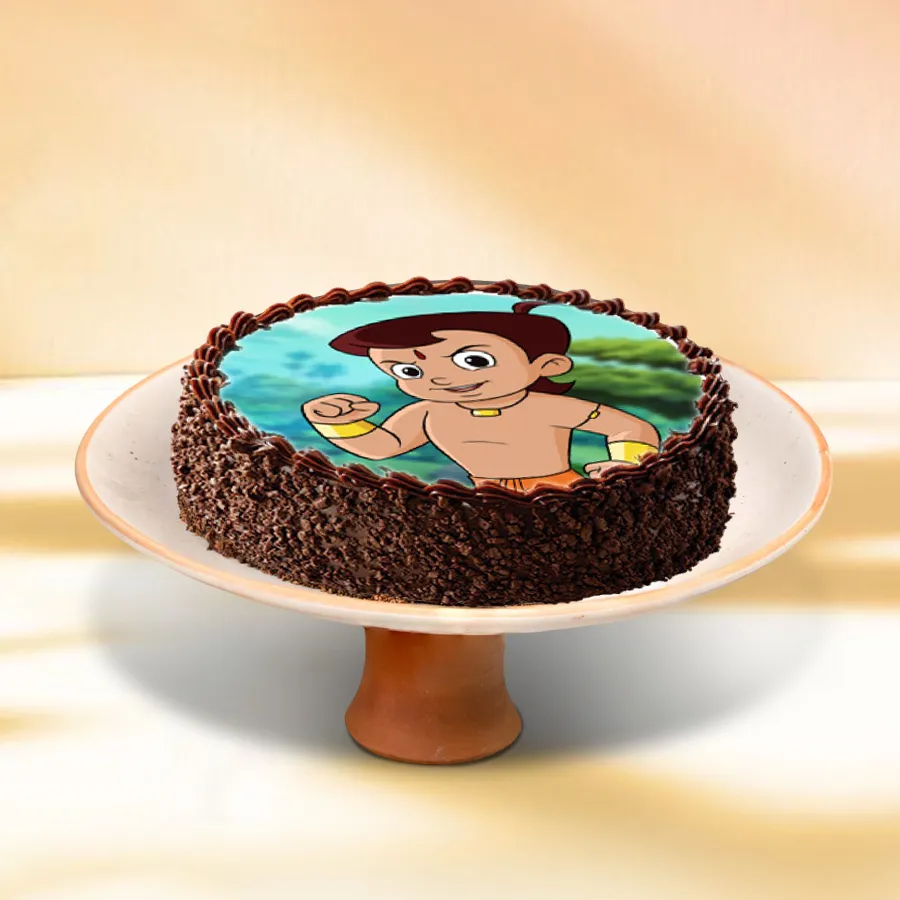 Chota Bheem Photo Cake for kids, weighing 500 grams, perfect for celebrations.
