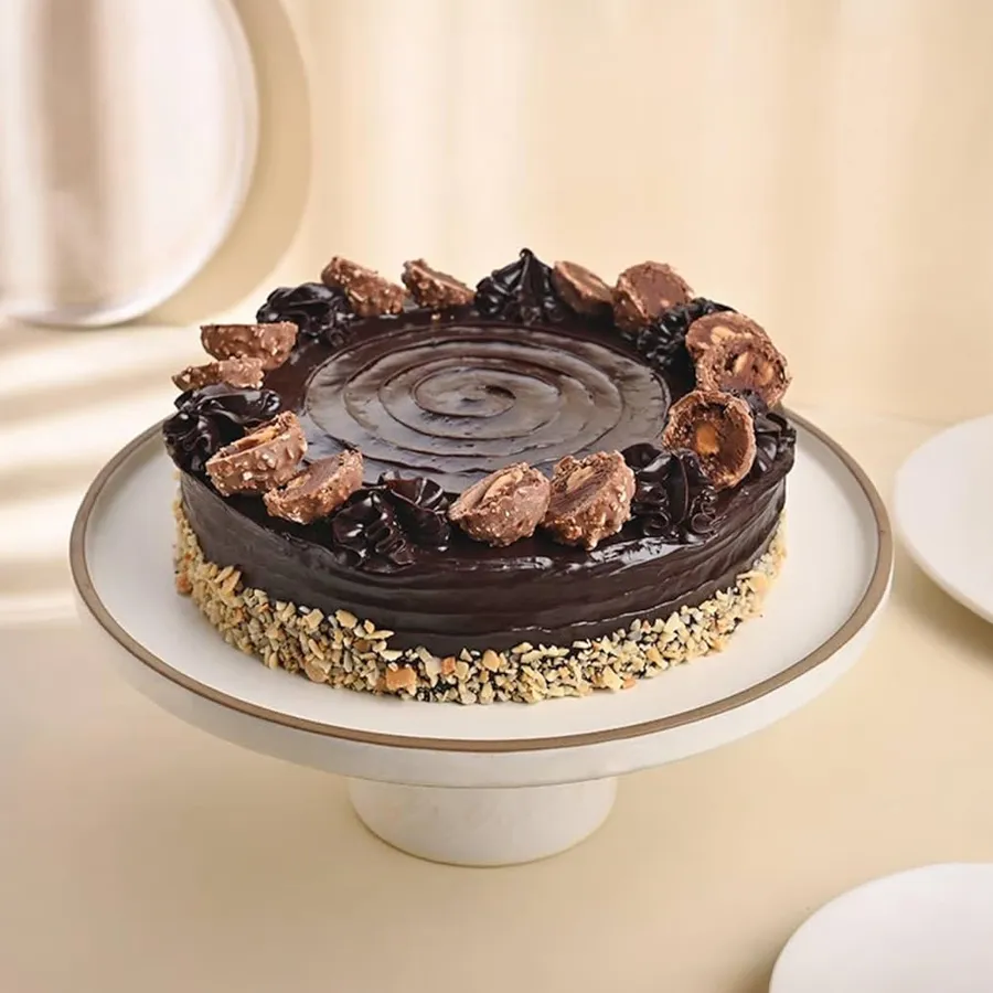 Luxurious Ferrero Rocher Choco Cake, a special 500g treat perfect for celebrations.