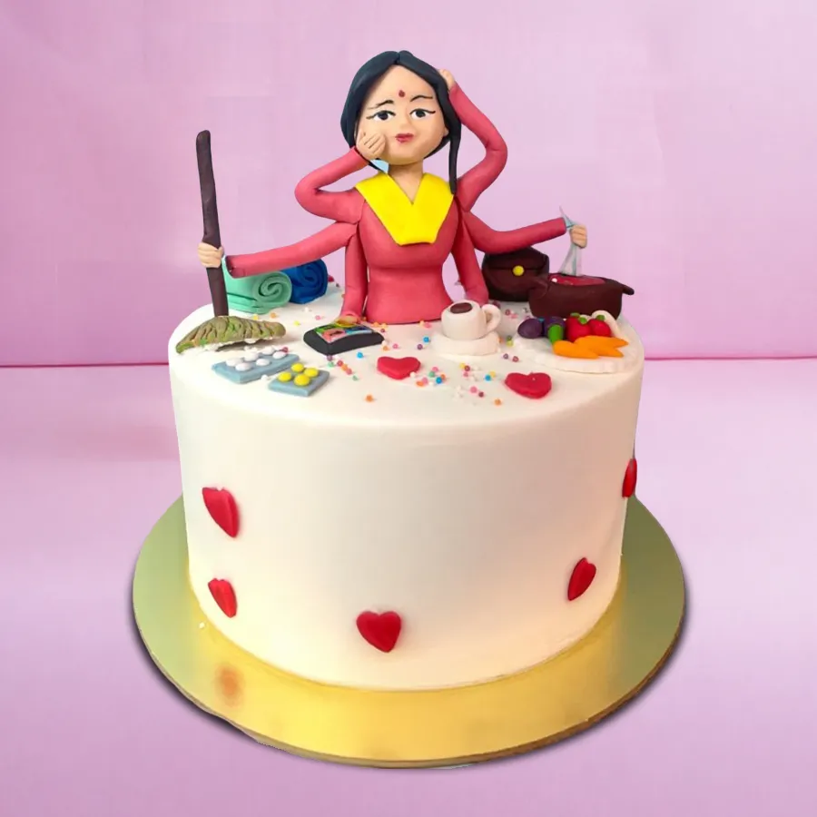 A 1 kg Super Mom Cake, perfect for celebrating and expressing heartfelt love.