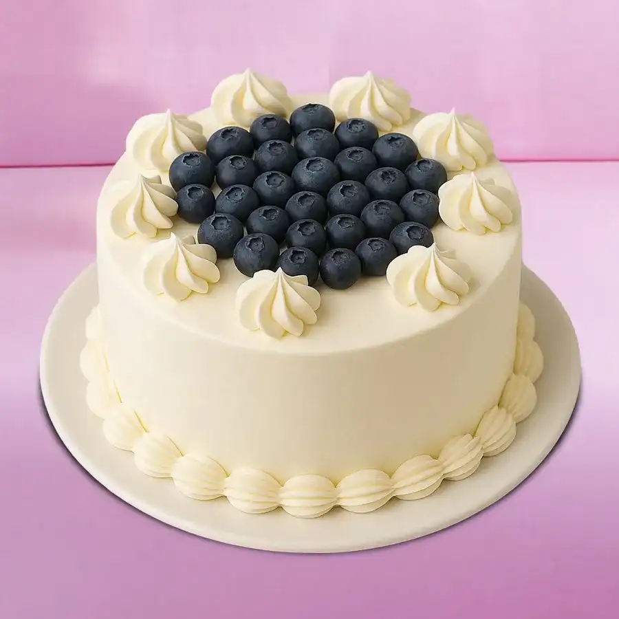 Blueberry Bliss Cream Cake highlighting creamy layers and blueberry flavor, perfect for special moments.