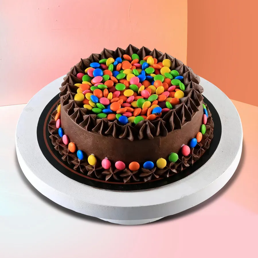Delightful Gems Chocolate Indulgence Cake, 1 lb, perfect for celebrations and sharing joy.