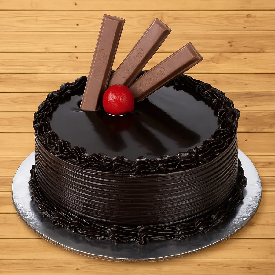 A delightful 1/2 kg Kitkat Cake, perfect for sharing love and sweet moments.