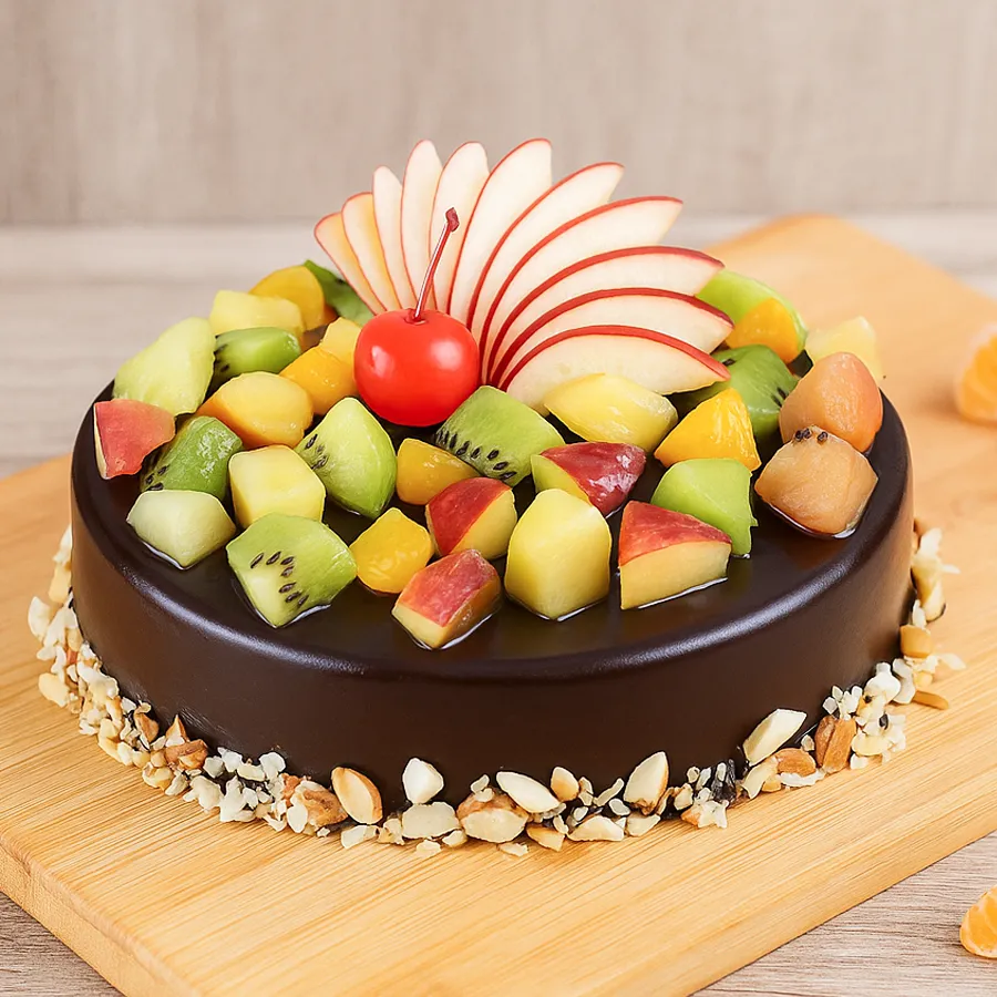 Delectable half-kilo truffle cake, rich and luxurious, perfect for celebrations.