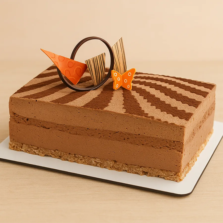A 1/2 kg Heavenly Chocolicious Coffee Cake, rich in coffee and chocolate flavors, perfect for sharing heartfelt wishes.