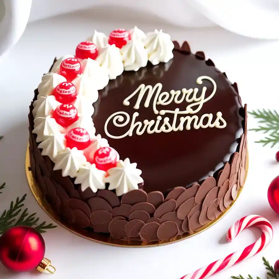 Bakery Fresh Black Forest Cake Delight, a 1 lb chocolate-cherry cake perfect for Christmas gifting and strengthening relationships.