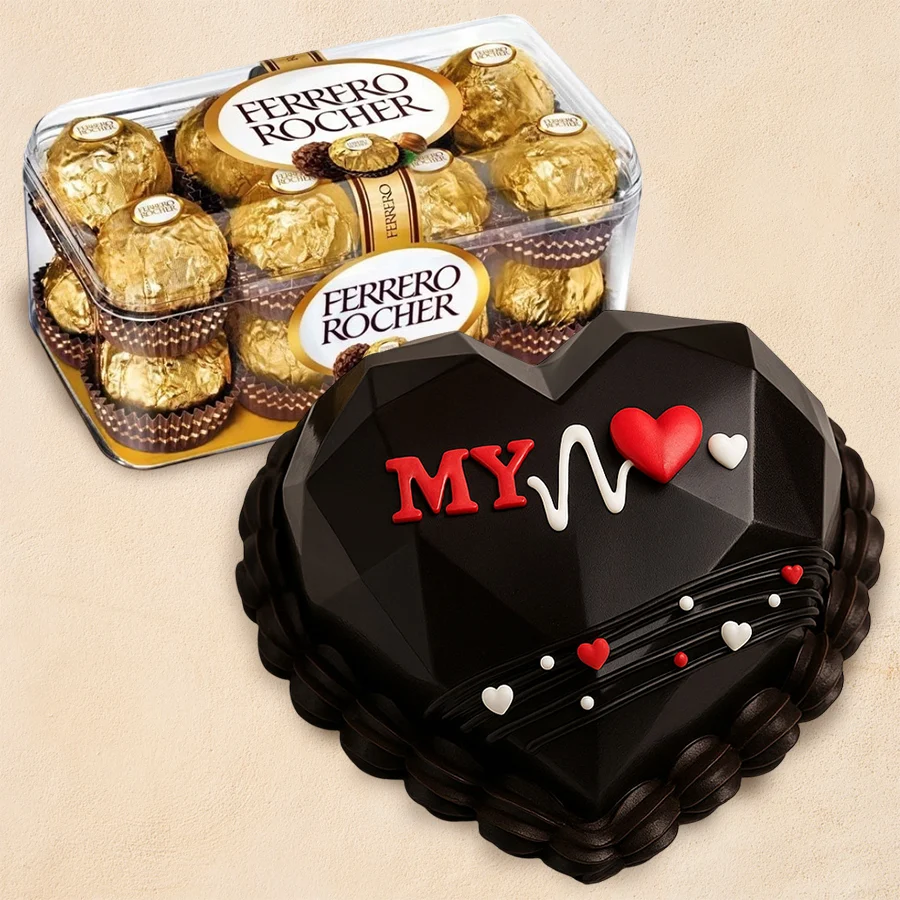 Heartfelt Hammer Cake with Chocolates