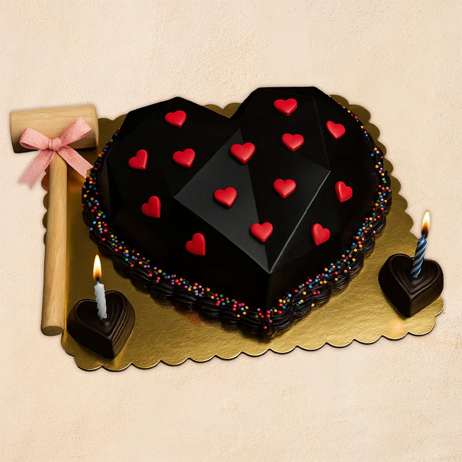 Chocolate Heart Hammer Cake Delight