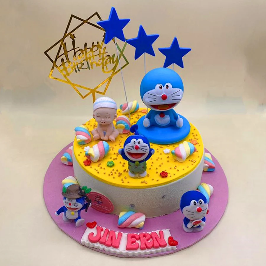 Joyful Doremon Celebration Cake designed for kids’ parties, weighing 3 Kg and perfect for family and friends' gatherings.
