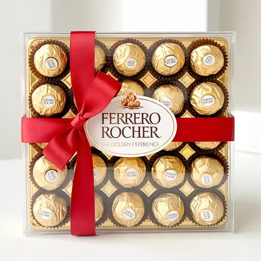 Luxurious box of 24 Ferrero Rocher chocolates for Mother's Day gift.