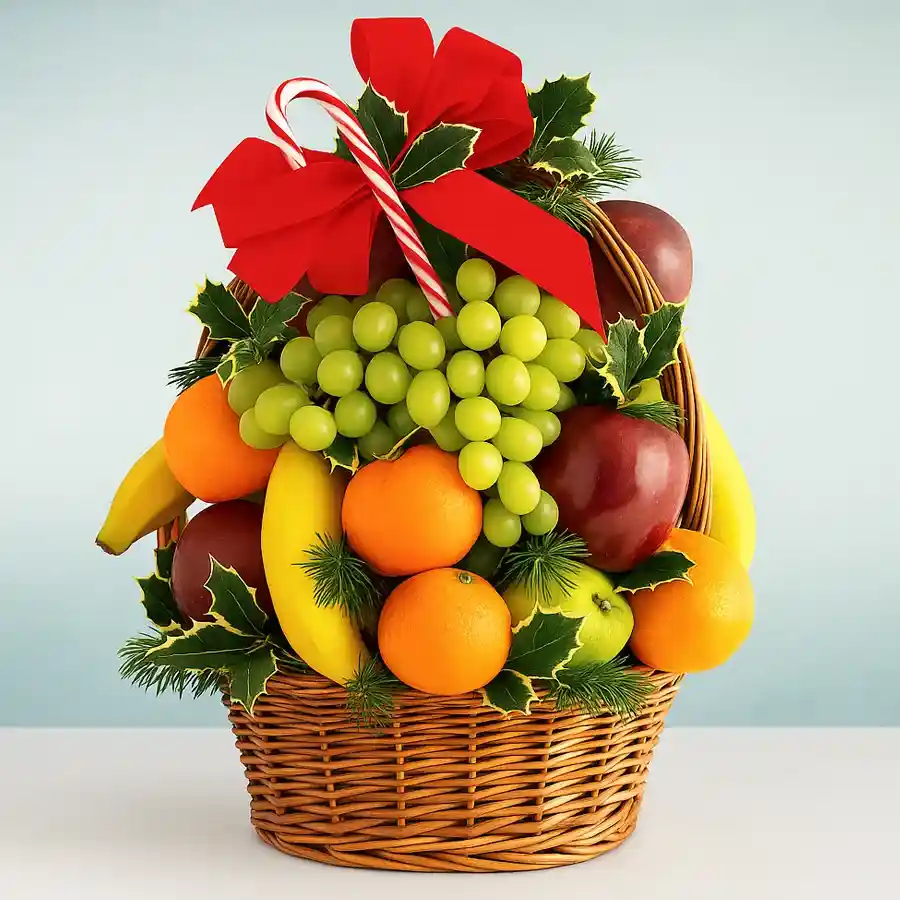 Natures Finest 5kg Seasonal Fruits Basket filled with fresh, vibrant fruits.