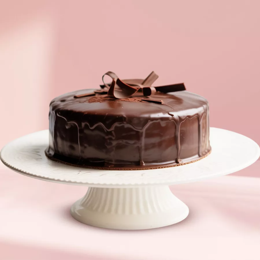 1 Lb Decadent Dark Chocolate Truffle Cake, rich and irresistible.