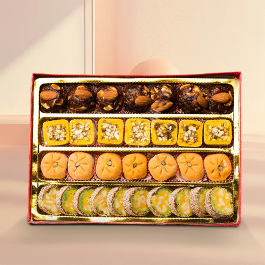 Blissful Assorted Sweets Collection in a charming box, perfect for sharing joy.